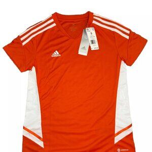 Adidas NWT Women's Small Condivo 22 Soccer Jersey Short Sleeve Team Orange
